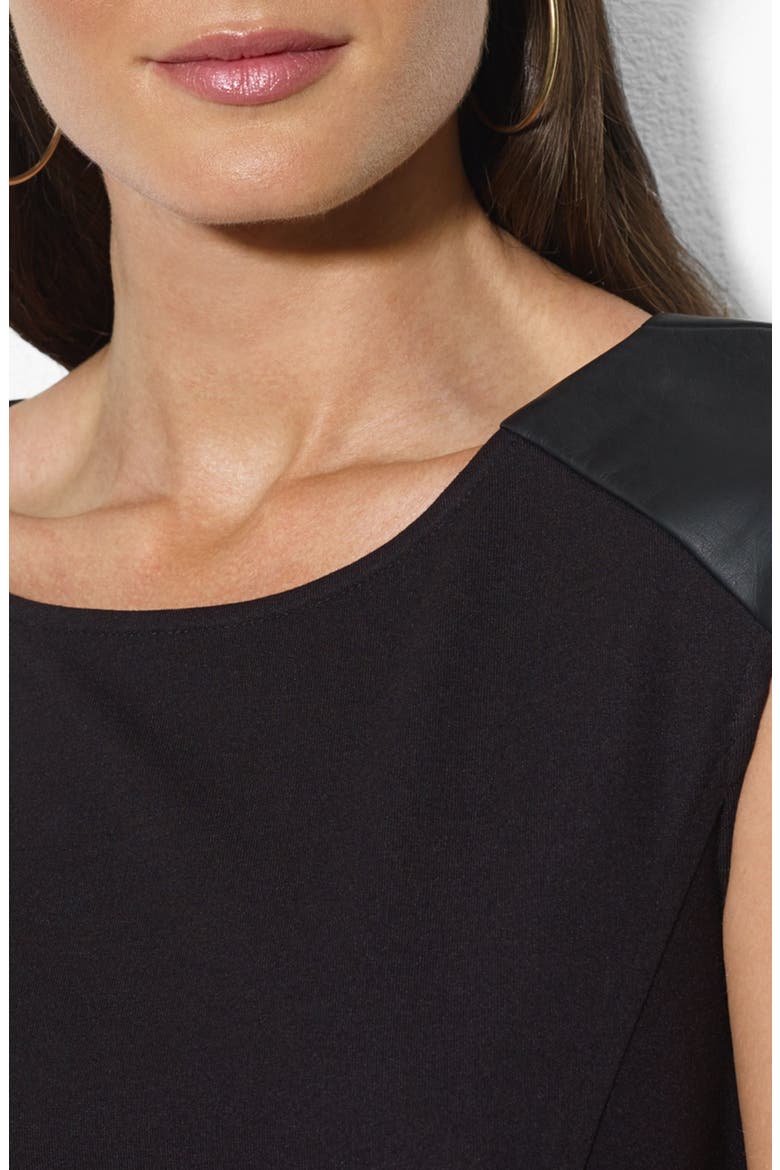 Jersey Fit & Flare Dress, Alternate, color, BLACK