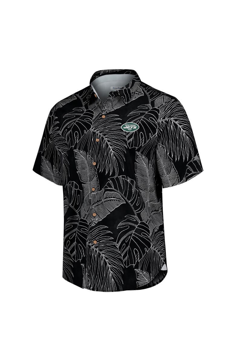 Tommy Bahama Men's Tommy Bahama Black New York Jets Sport Vine Line Button-Down Shirt, Alternate, color,