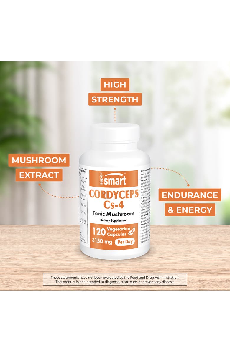 SuperSmart Cordyceps Cs-4 3150mg per Day, Alternate, color, NO COLOR