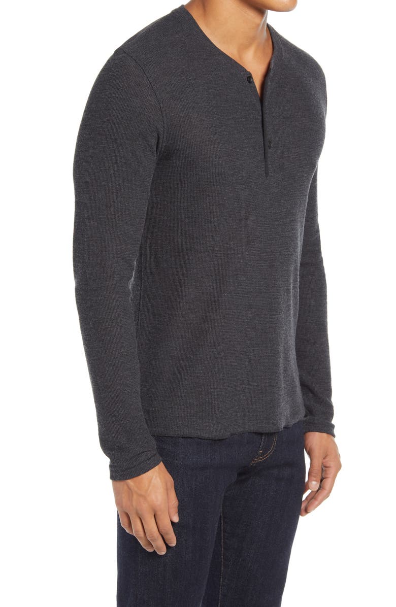 Billy Reid Thermal Knit Cotton Blend Henley, Alternate, color,