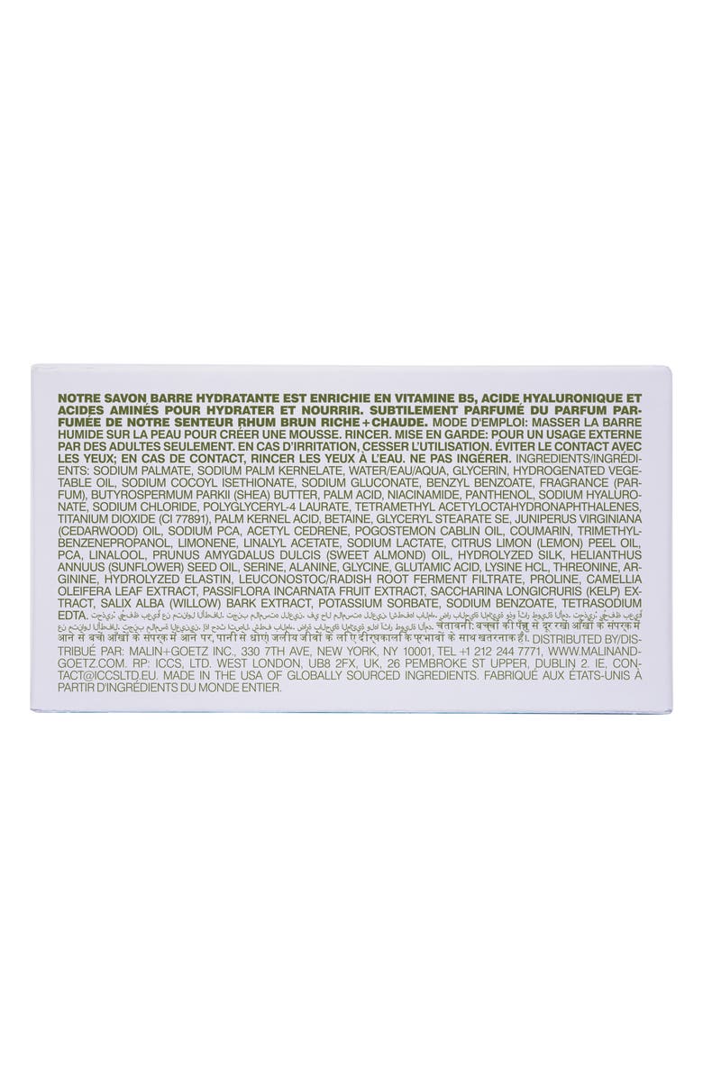 MALIN+GOETZ Vitamin B5 Hydrating Bar in Dark Rum, Alternate, color, Natural