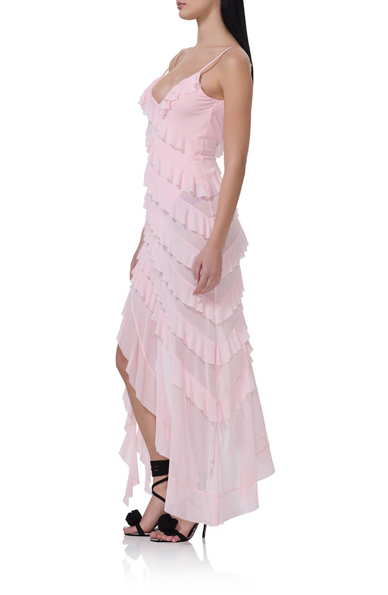 AFRM Vienna Tiered Ruffle Maxi Dress, Alternate, color, Pinkesque