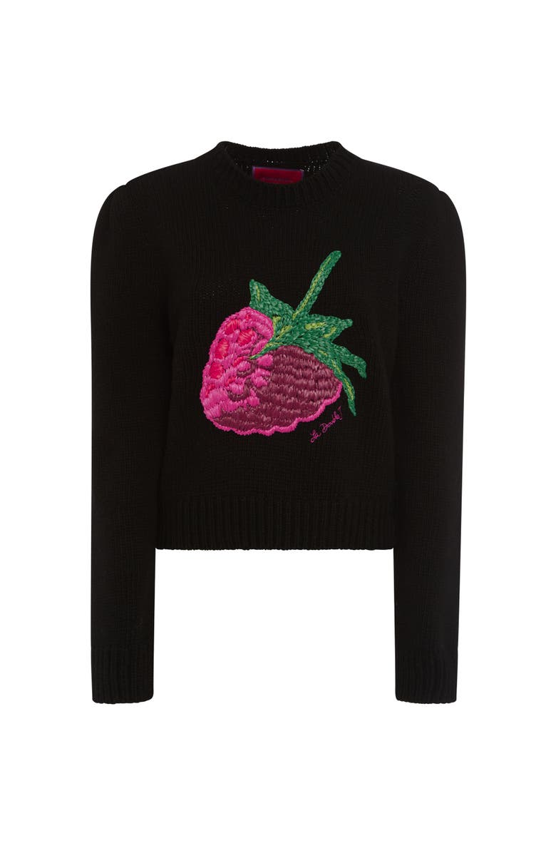 La DoubleJ Lampone Sweater Embroidered Black, Alternate, color,