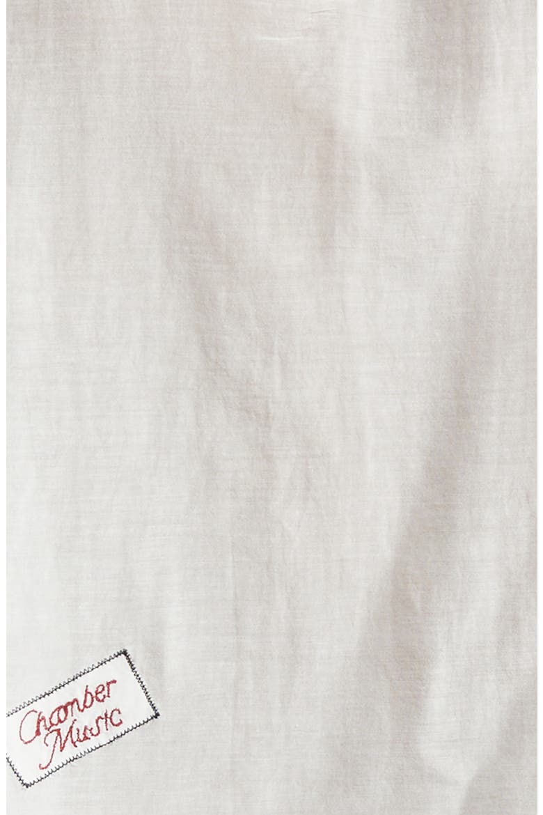 On Air Embroidered Short Sleeve Cotton & Silk Button-Up Shirt, Alternate, color, WHITE