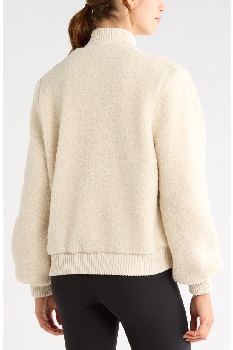 Glacier Faux Shearling Jacket, Alternate, color, IVORY BIRCH