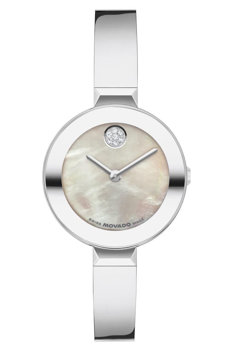 Bold Mother-of-Pearl Bangle Bracelet Watch, 28mm (Women) | Nordstrom