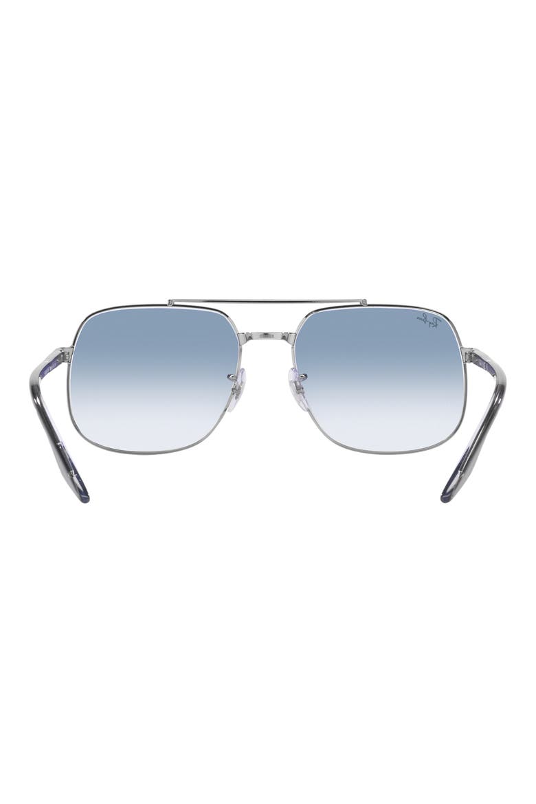 56mm Gradient Square Sunglasses, Alternate, color, GUNMETAL