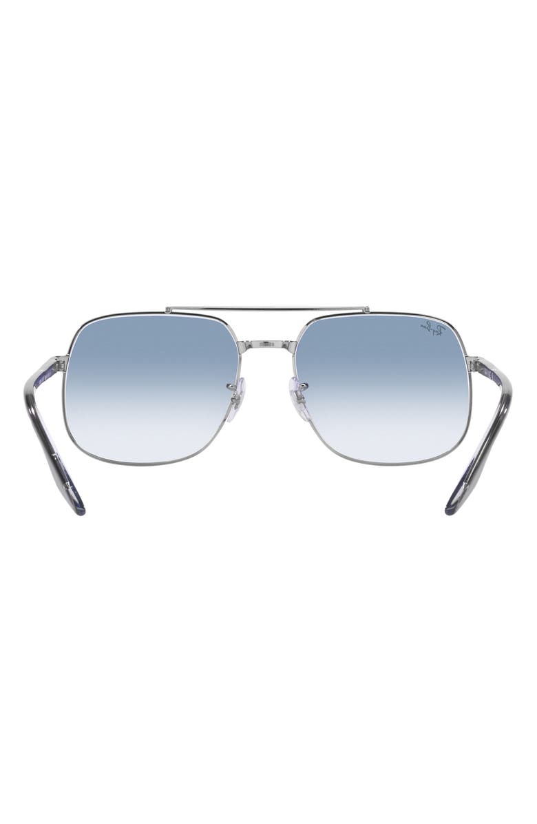 Ray-Ban 56mm Gradient Square Sunglasses, Alternate, color, Gunmetal