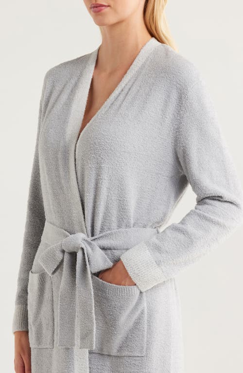Barefoot Dreams Cozychic Lite® Tonal Contrast Robe In Gray