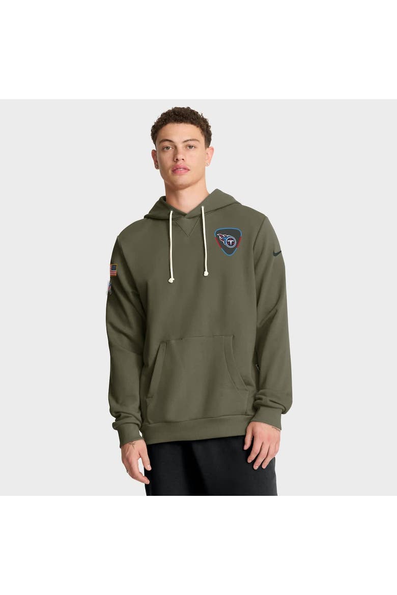 Men's Nike Olive Tennessee Titans 2025 Salute to Service Sideline Standard Issue Dri-FIT Hoodie, Alternate, color, Olive