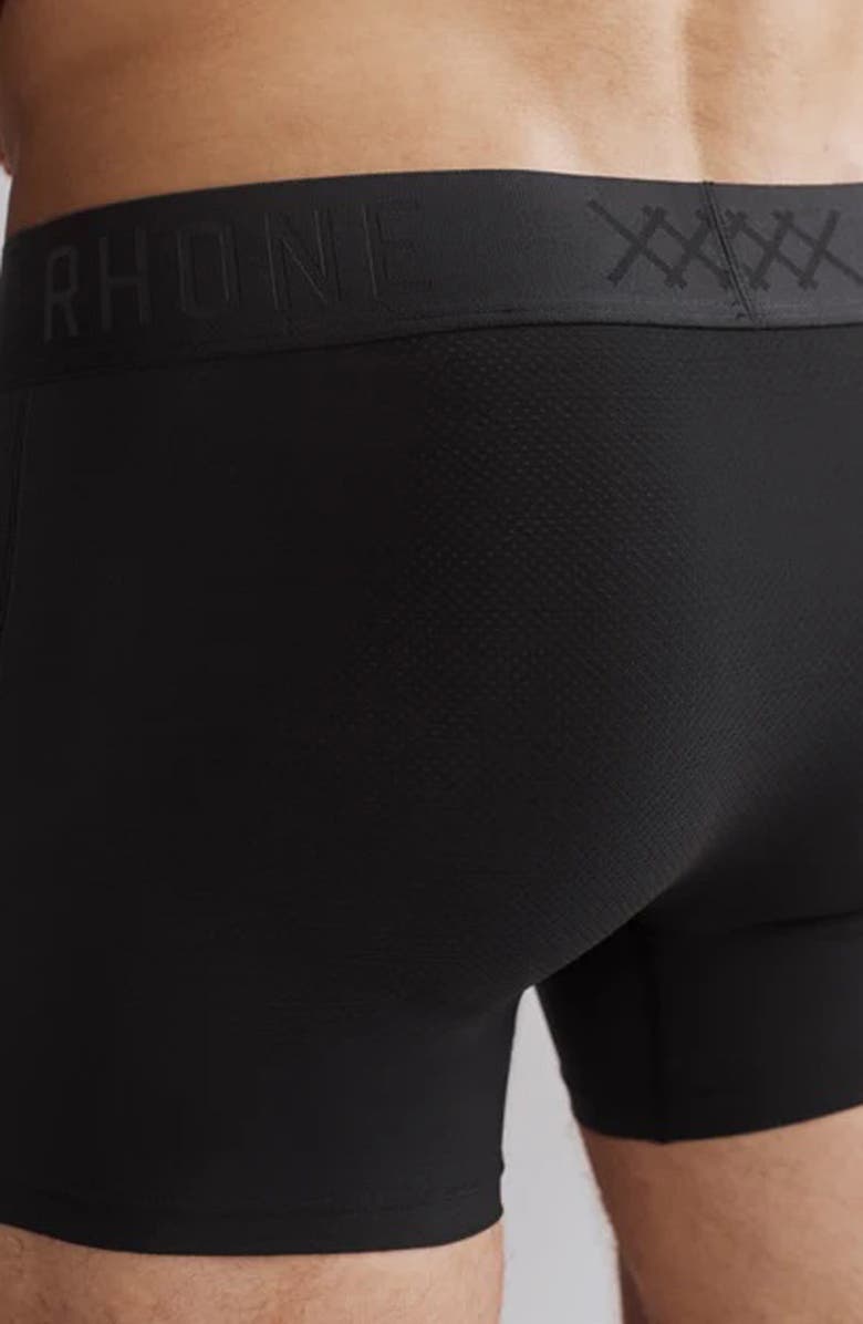 Rhone Active C.O.R. 4-Inch Performance Boxer Trunks, Alternate, color, Black