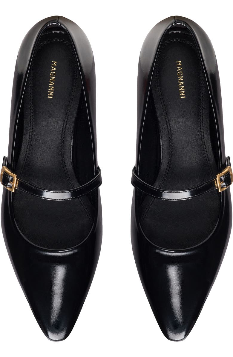 Magnanni Stasia Pointed Toe Flat, Alternate, color, Black