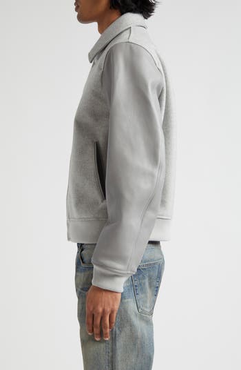 John Elliott Wool Blend & Leather Varsity Jacket | Nordstrom