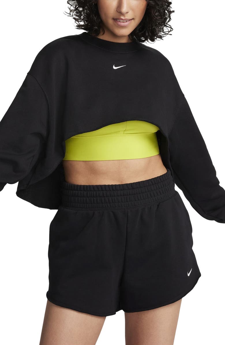 Nike Sportswear French Terry Crewneck Crop Sweatshirt, Main, color,