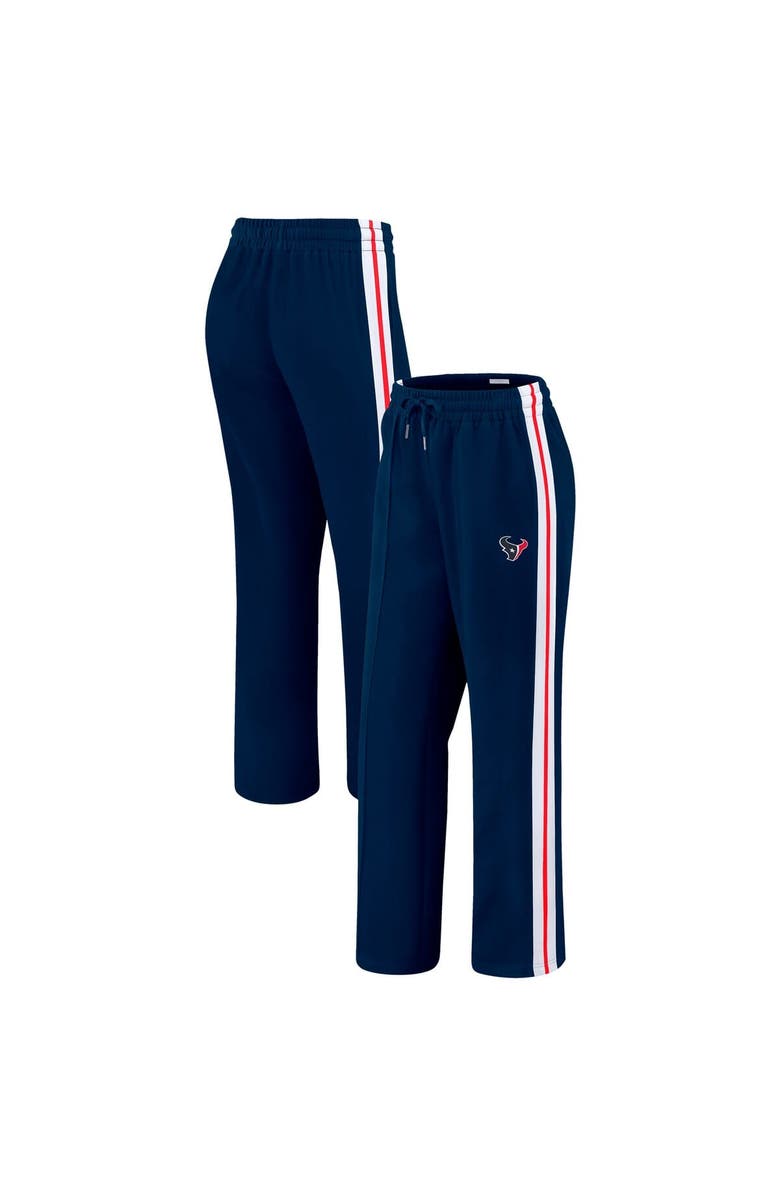 WEAR by Erin Andrews Women
s WEAR by Erin Andrews Navy Houston Texans Color-Block Straight Leg Pants, Main, color, Navy