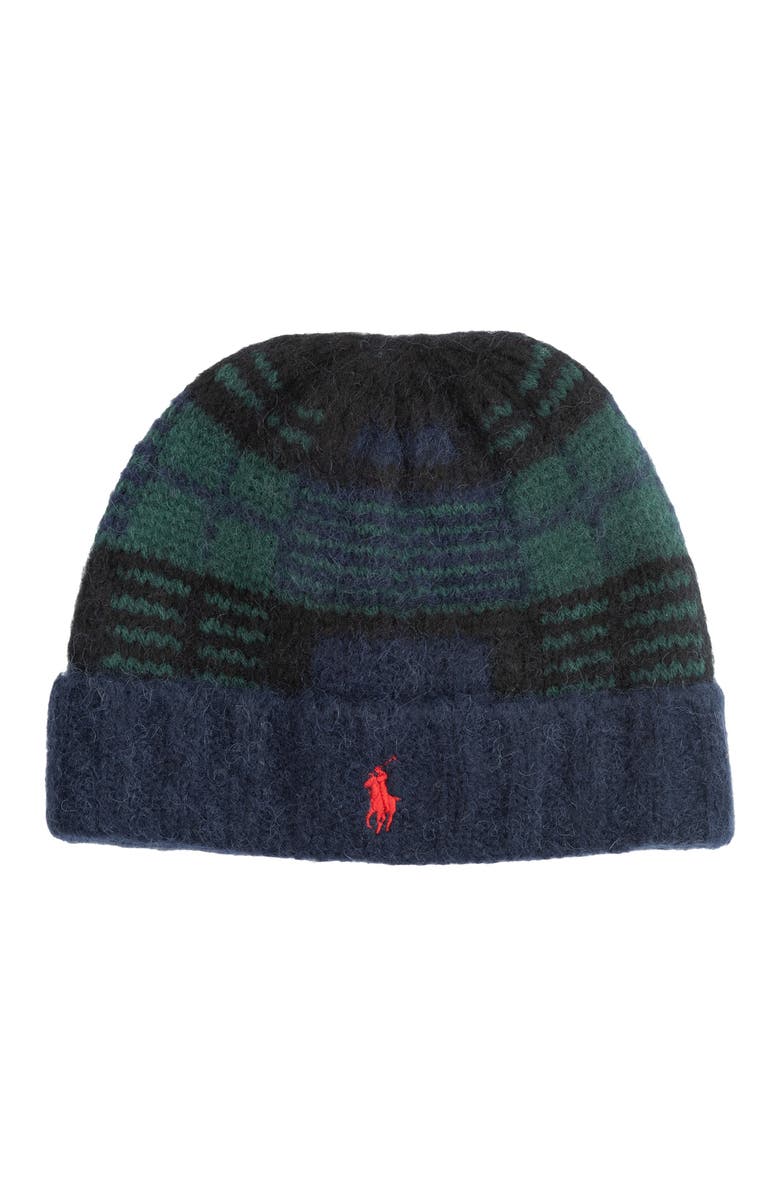 Polo Ralph Lauren Brushed Blackwatch Beanie, Main, color, Blackwatch