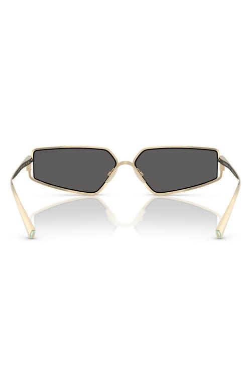 Tiffany & Co . 60mm Irregular Rectangular Sunglasses In Gold