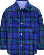 Mini Boden Kids' Check Plaid Cotton Flannel Button-Up Shirt