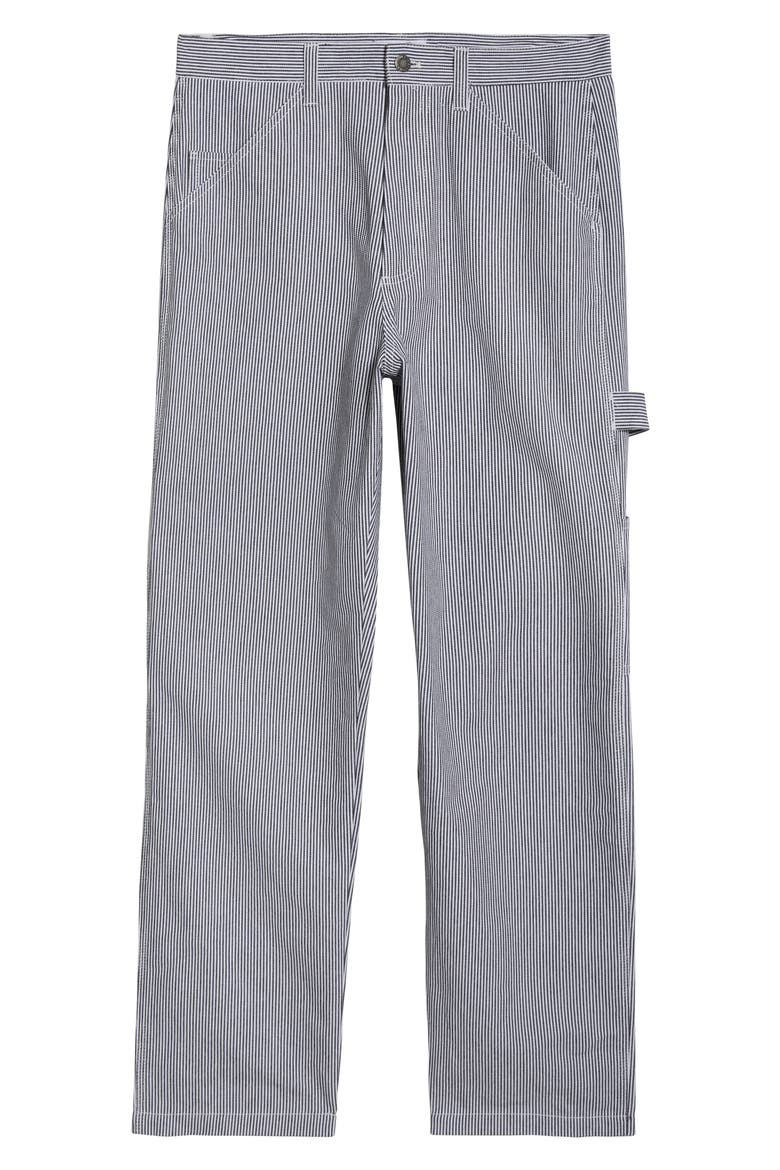 Railroad Stripe Painter Pants, Alternate, color, HICKORY