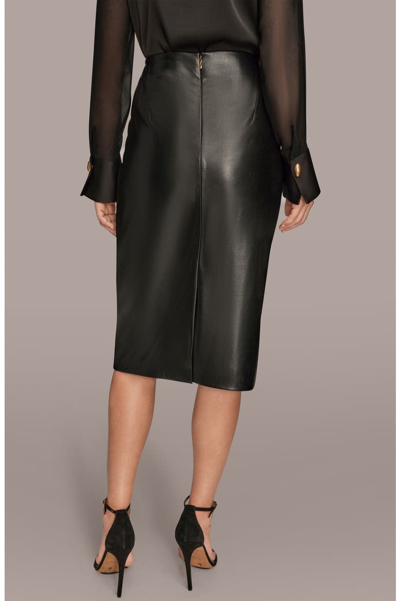 faux leather pencil dress Faux Leather Pencil Skirt  LIANA NYC