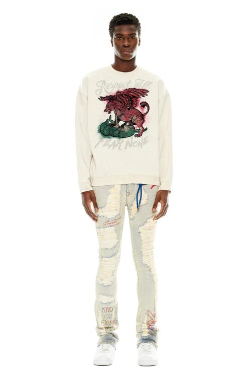 Cult Of Individuality Respect All Graphic Sweatshirt In White