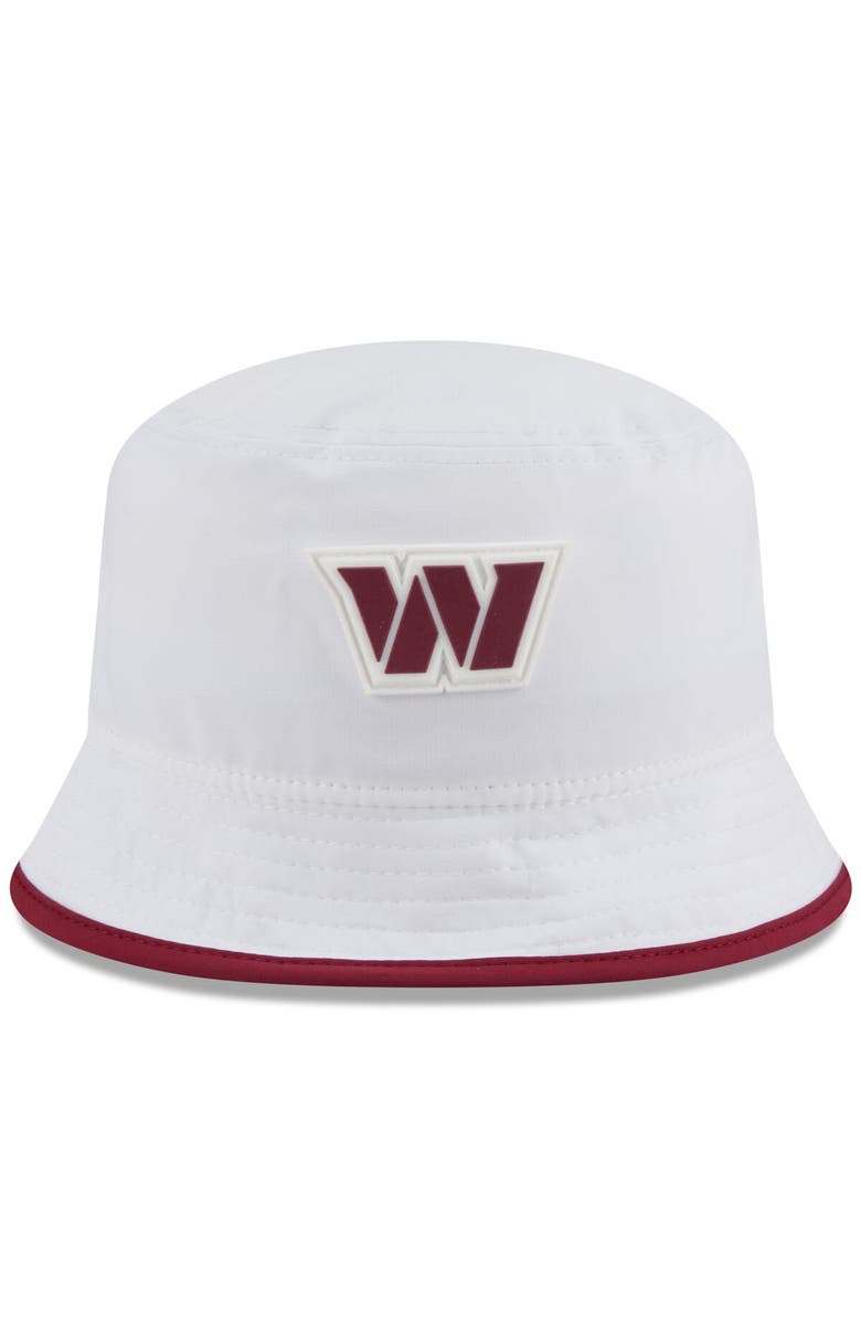 New Era Men's New Era  White Washington Commanders 2025 NFL Training Camp Stretch Bucket Hat, Alternate, color, 