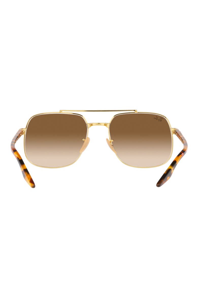 56mm Gradient Square Sunglasses, Alternate, color, GOLD FLASH