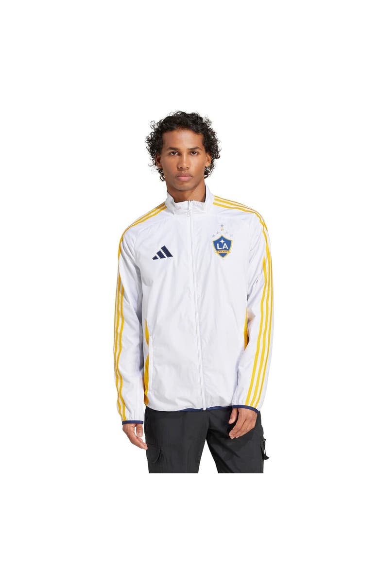 Men's adidas White/Navy LA Galaxy 2025 Anthem Reversible Full-Zip Jacket, Alternate, color, White