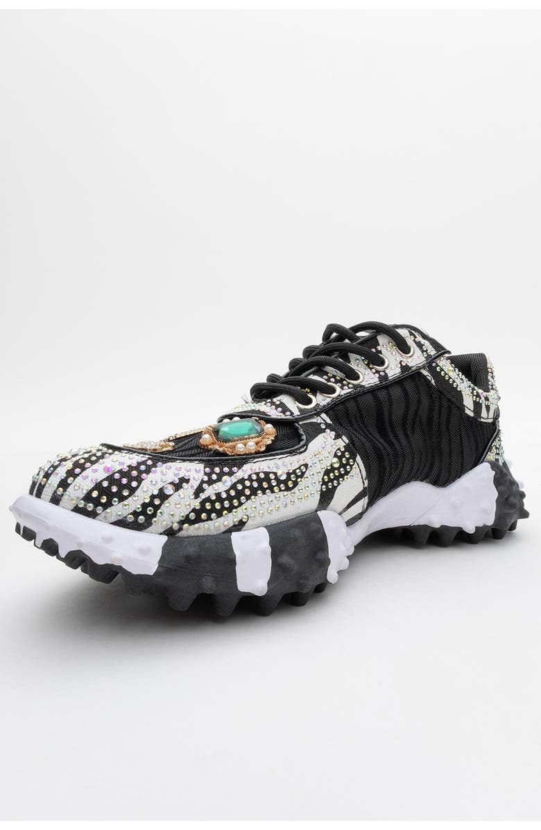 Prologue Shoes Vero Jewel Sneakers, Alternate, color, Black Print Faux Leather