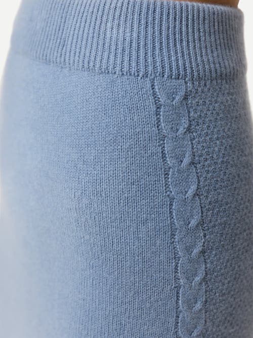 Gobi Cashmere A-line Cashmere Knitted Skirt In Blue