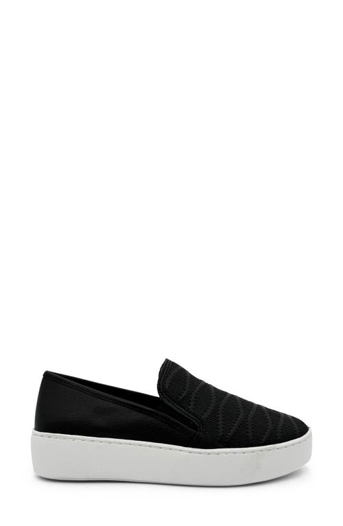 Chelsea Crew Malta Platform Slip On Sneaker In Black Leather