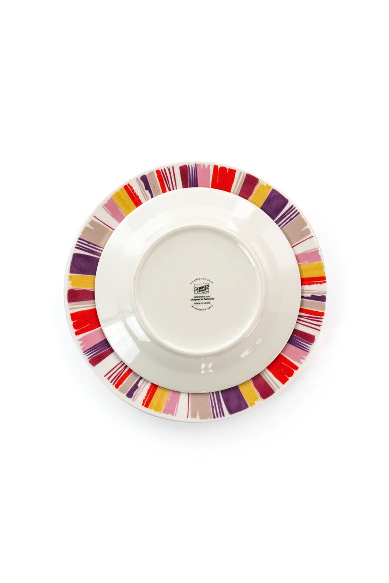 Orleans 12 Piece Ceramic Dinnerware Set, Alternate, color, Red