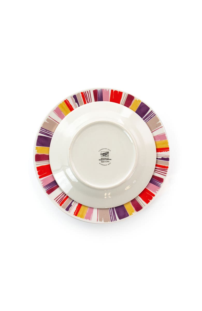 Gibson Home Orleans 12 Piece Ceramic Dinnerware Set, Alternate, color, Red