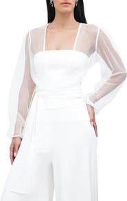 Marcella Verona Sheer Mesh Wrap Bolero
