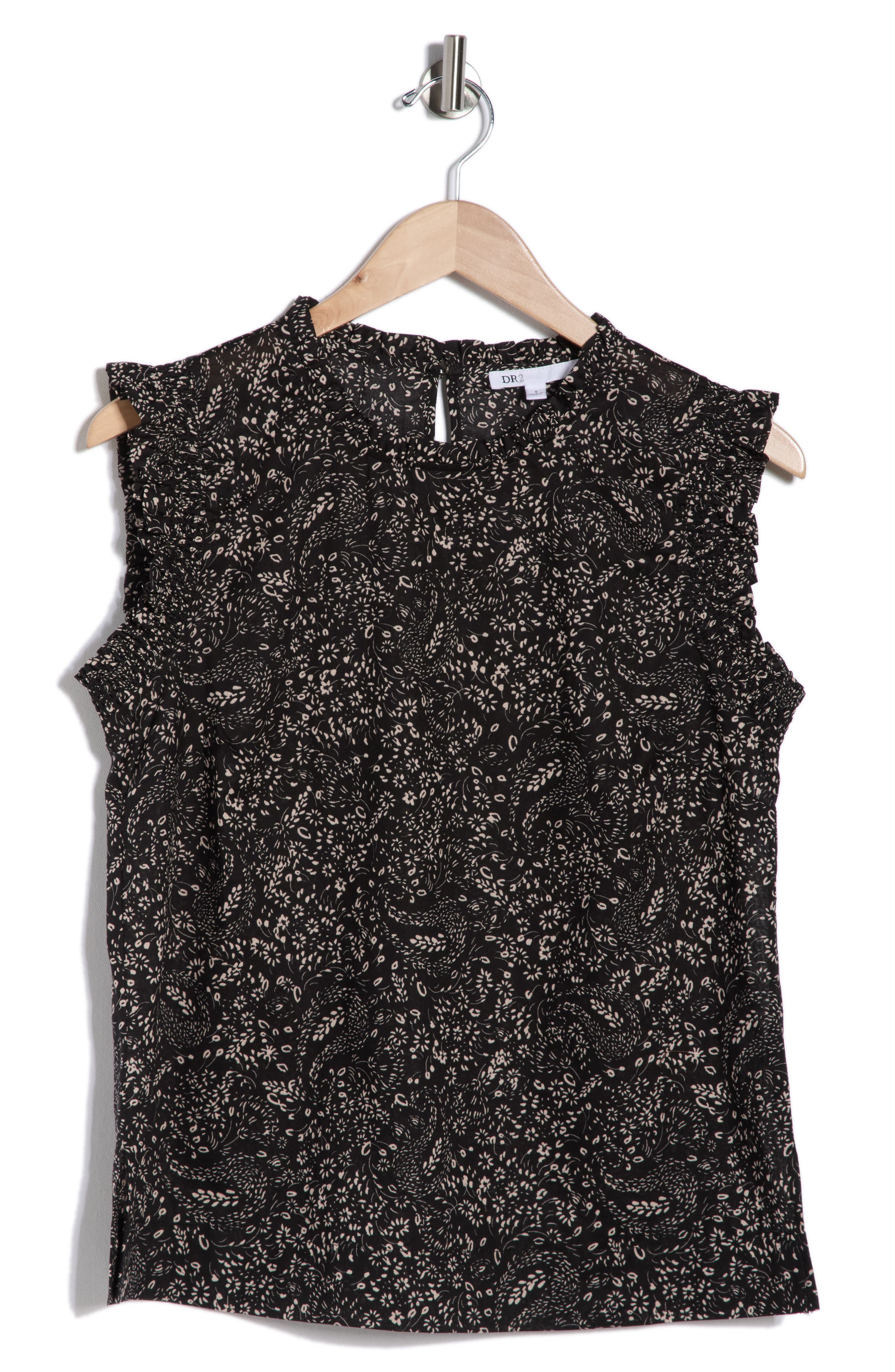 DR2 by Daniel Rainn Smocked Ruffle Tank