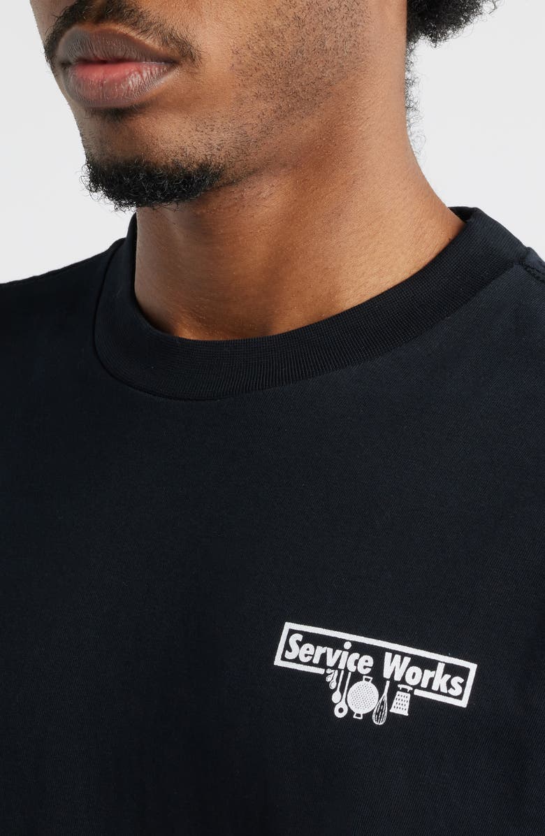 Service Works Trademark Organic Cotton Graphic T-Shirt, Alternate, color, Black