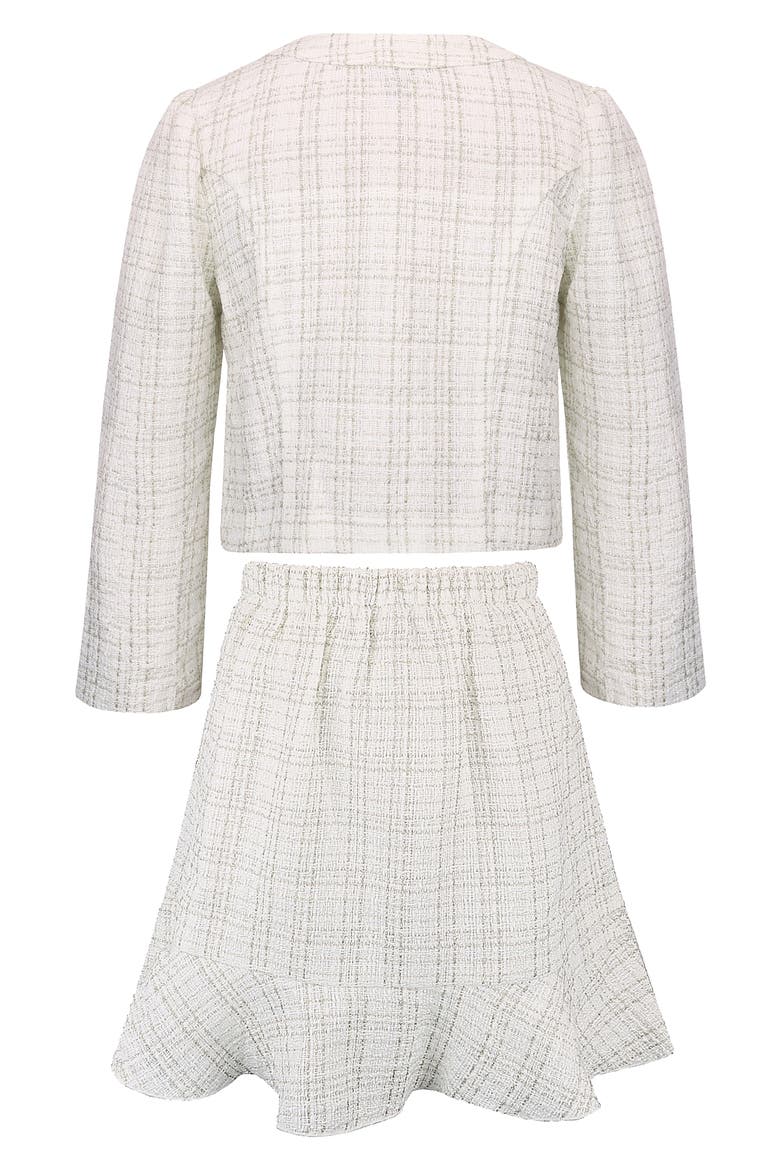 Kids' Bouclé Jacket & Skirt Set, Alternate, color, IVORY