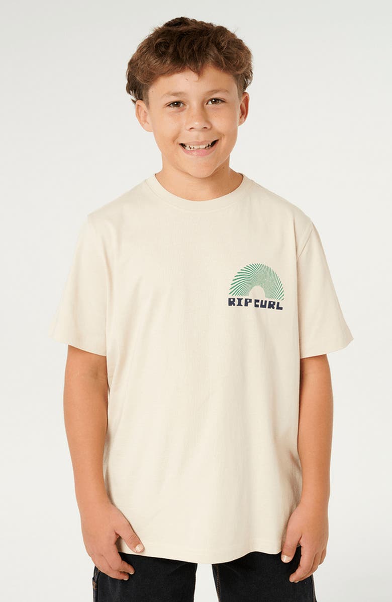 Rip Curl Kids' Rising Cotton Graphic T-Shirt, Main, color, Vintage White