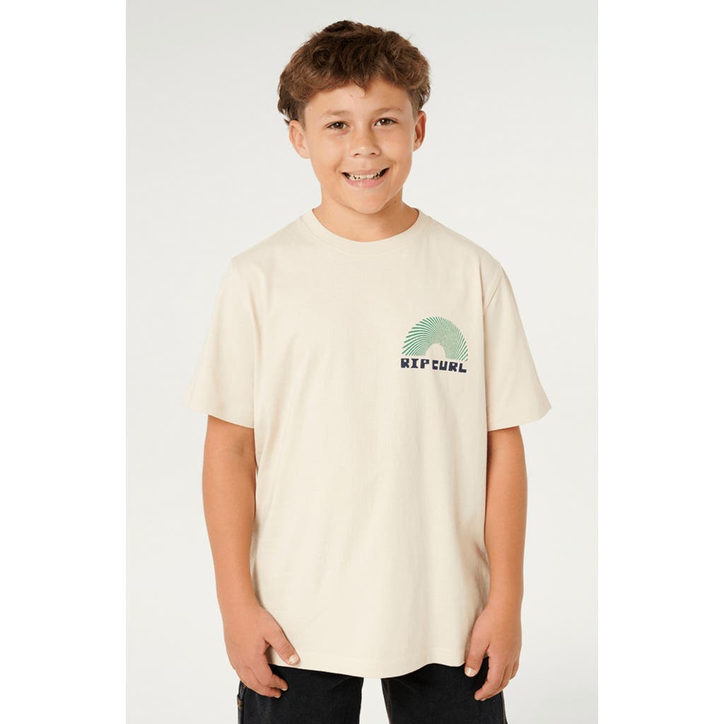 Rip Curl Kids' Rising Cotton Graphic T-shirt In White