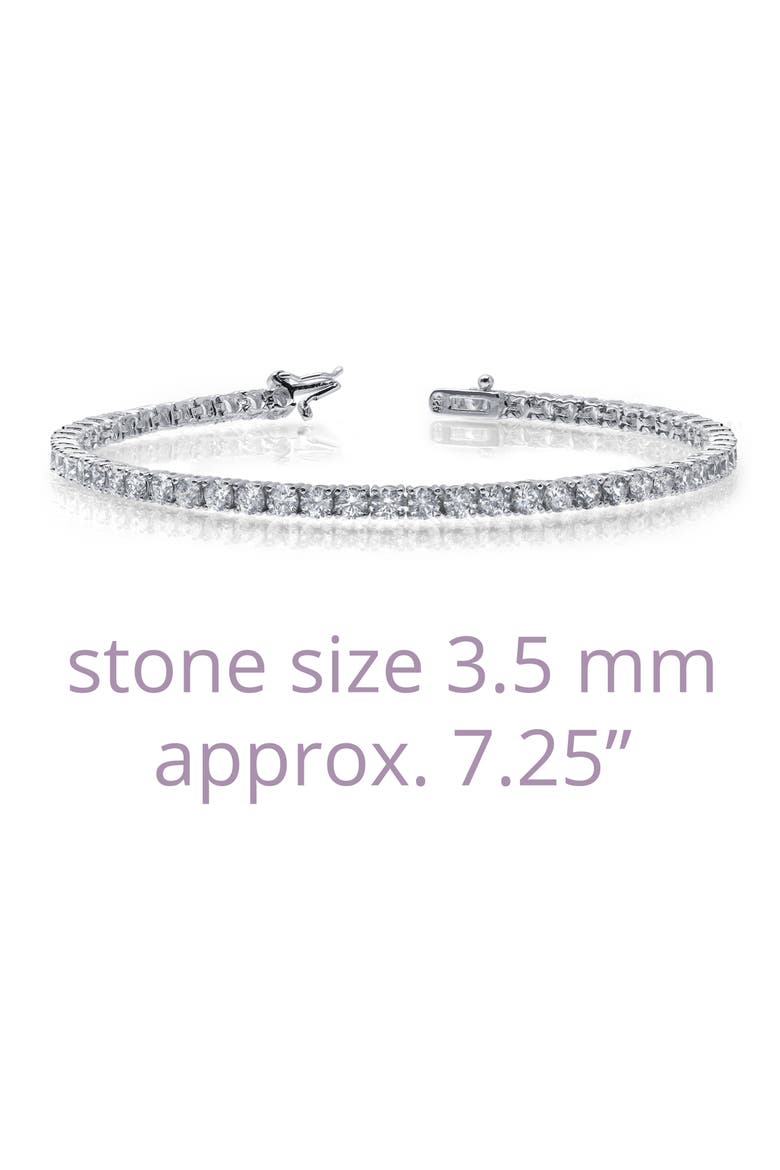 Classic Simulated Diamond Tennis Bracelet, Alternate, color, SILVER