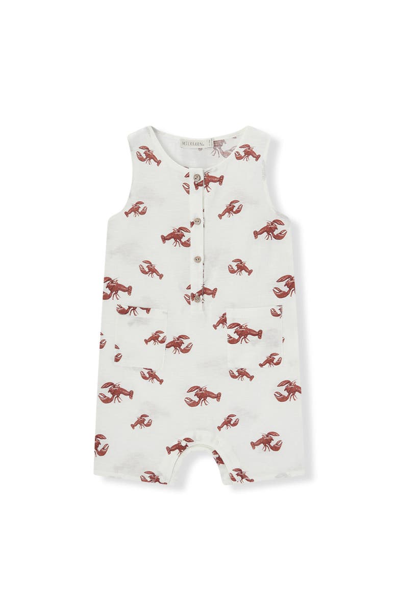 Milkbarn Tank Top Shortall, Main, color, Cream Lobster