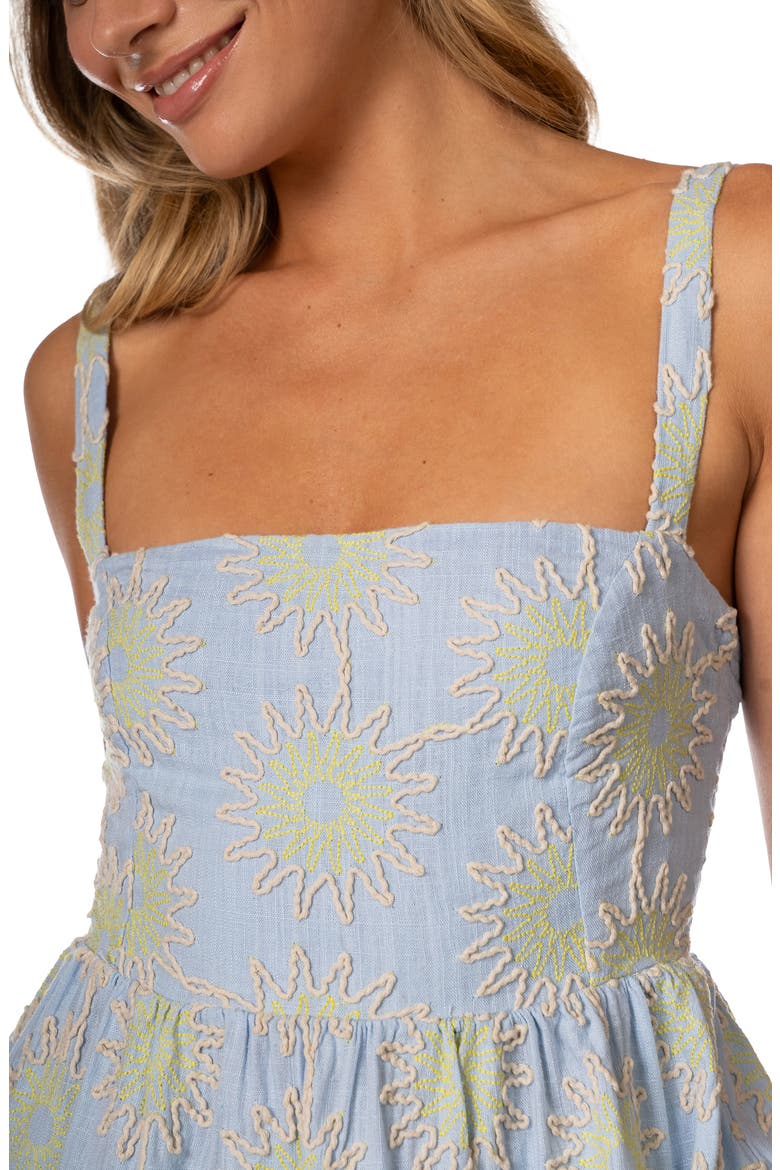 Sol Dream Embroidered Tiered Cover-Up Minidress, Alternate, color, LIGHT/ PASTEL BLUE