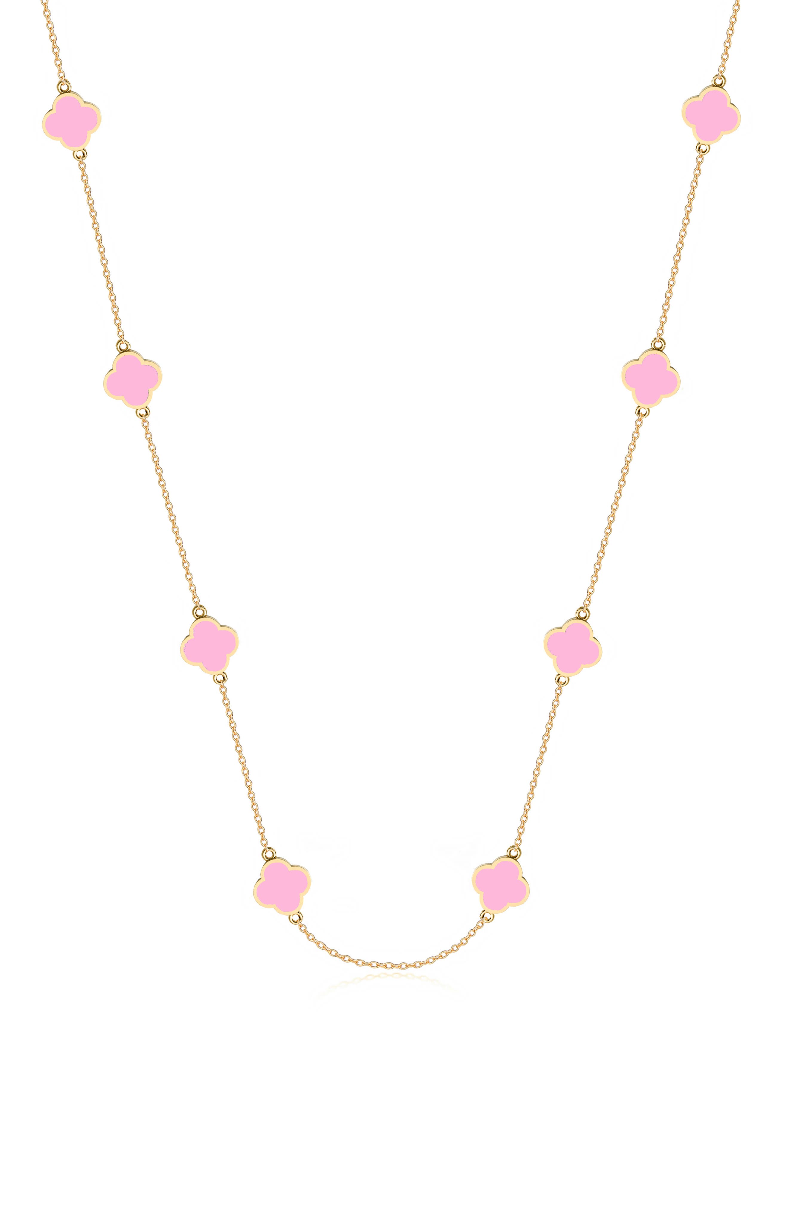 GABI RIELLE Clover Station Necklace
