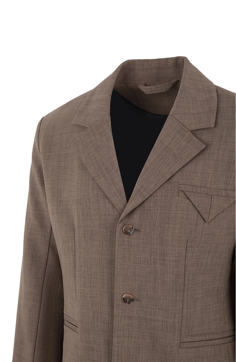 Manière De Voir Bastien Single Breasted Hatched Tailored Suit Jacket, Alternate, color,