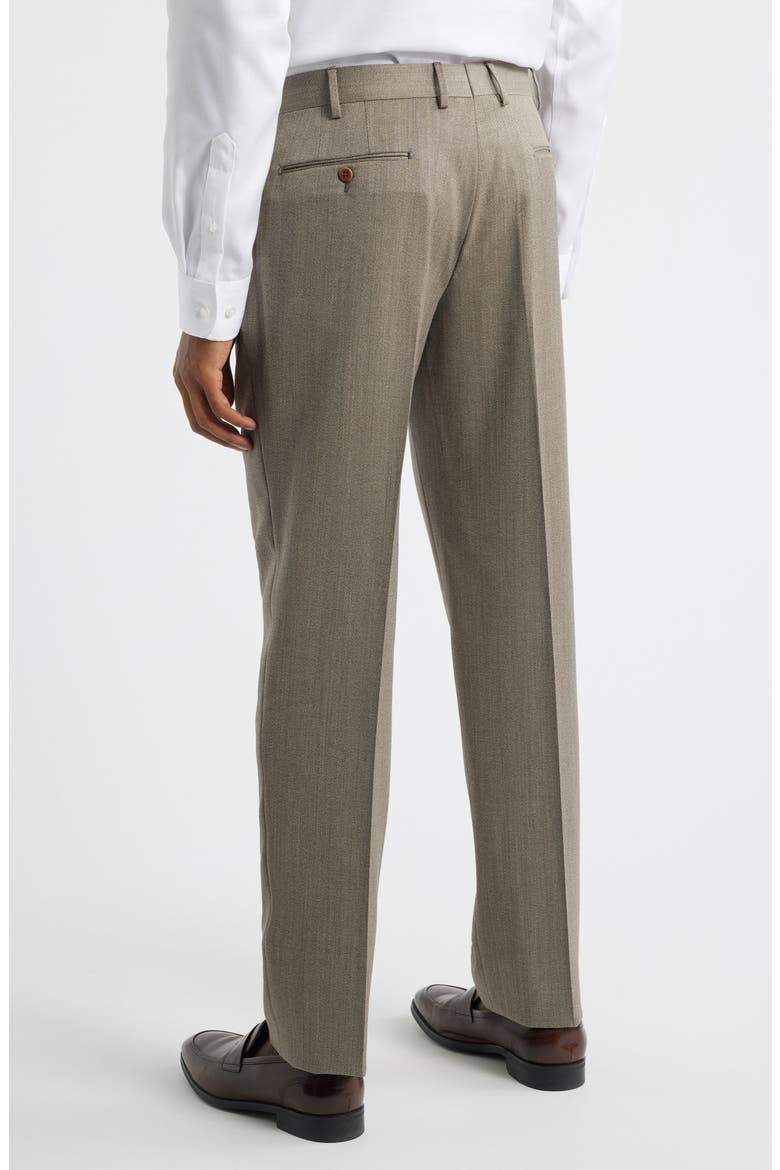 Parker Flat Front Wool Dress Pants, Alternate, color, KHAKI