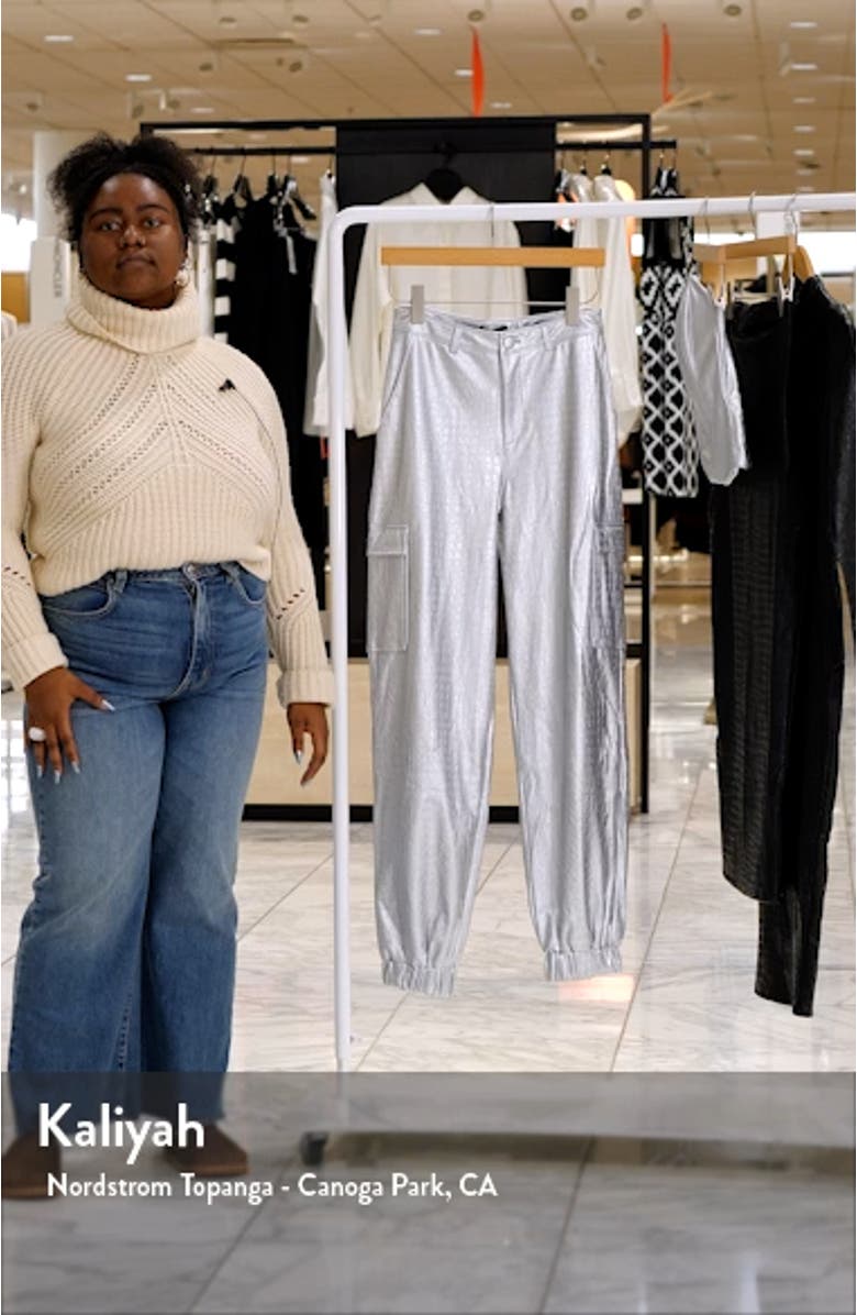 The Crocodile Faux Leather Joggers, sales video thumbnail