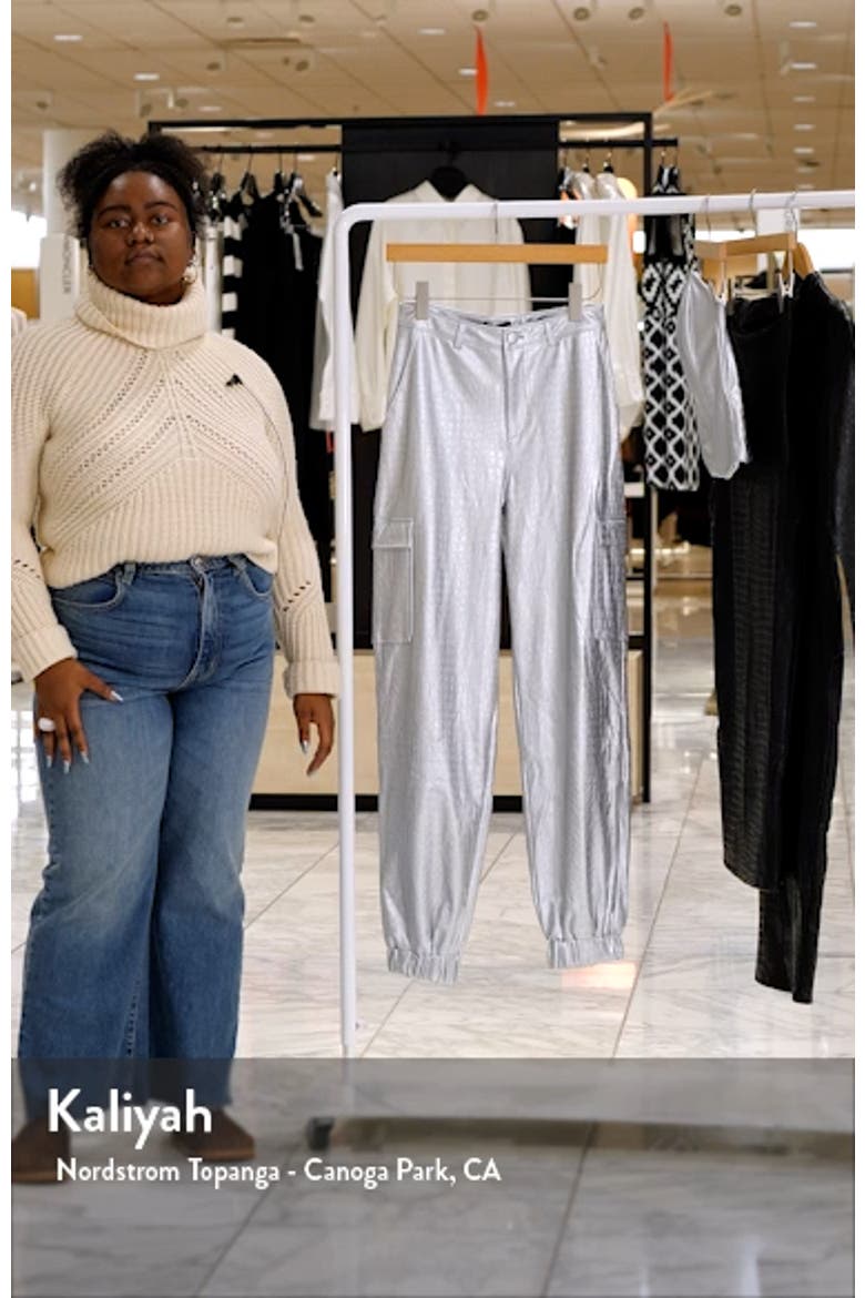 The Crocodile Faux Leather Joggers video