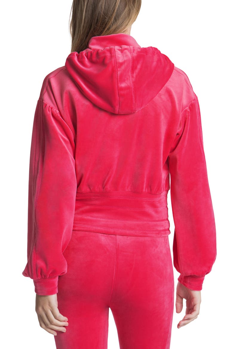Velour Hoodie, Alternate, color, VIXEN PINK