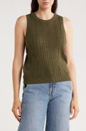 Splendid Cable & Pointelle Sleeveless Sweater