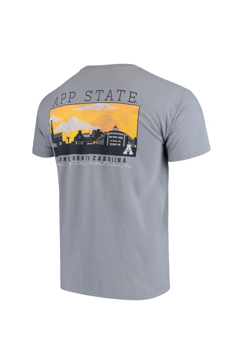 Appalachian State Mountaineers Comfort Colors Campus Scenery T-Shirt - Gray, Alternate, color, Gray